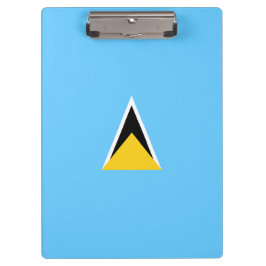 Flagge von Saint Lucia (St. Lucia) (Karibik) Klemmbrett