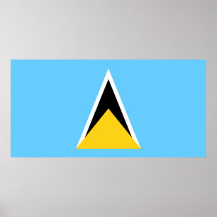 Flagge von Saint Lucia (St. Lucia) (Karibik) Poster