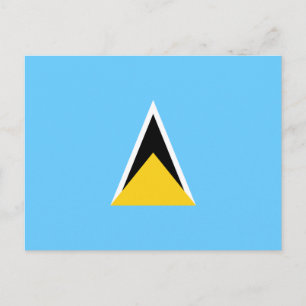 Flagge von Saint Lucia (St. Lucia) (Karibik) Postkarte