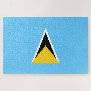 Flagge von Saint Lucia (St. Lucia) (Karibik) Puzzle
