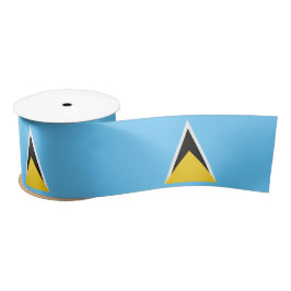 Flagge von Saint Lucia (St. Lucia) (Karibik) Satinband