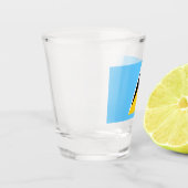 Flagge von Saint Lucia (St. Lucia) (Karibik) Schnapsglas (Links)