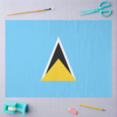 Flagge von Saint Lucia (St. Lucia) (Karibik) Seidenpapier (Basteln)