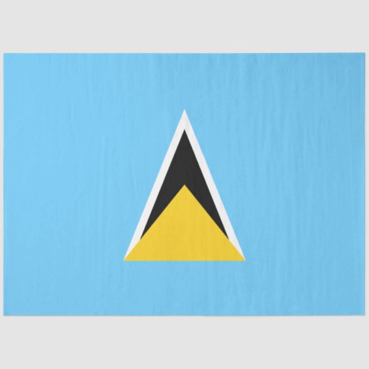 Flagge von Saint Lucia (St. Lucia) (Karibik) Seidenpapier (Vorderseite)