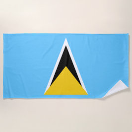 Flagge von Saint Lucia (St. Lucia) (Karibik) Strandtuch