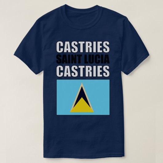 Flagge von Saint Lucia T-Shirt (Design vorne)