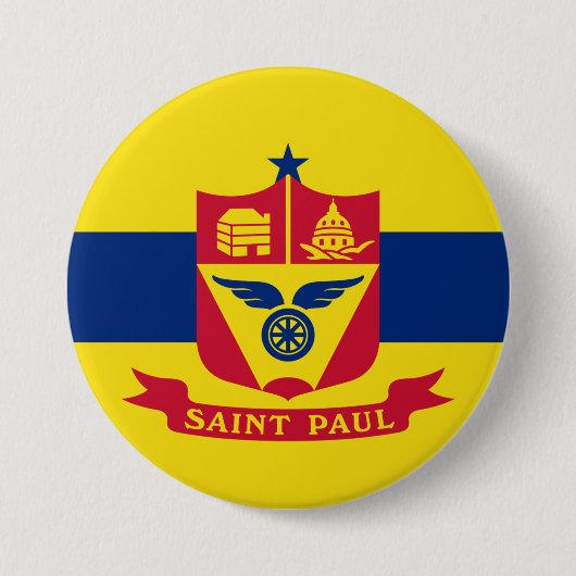 Flagge von Saint Paul (Minnesota) Button (Vorderseite)