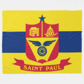 Flagge von Saint Paul (Minnesota) Fleecedecke (Vorderseite (Horizontal))