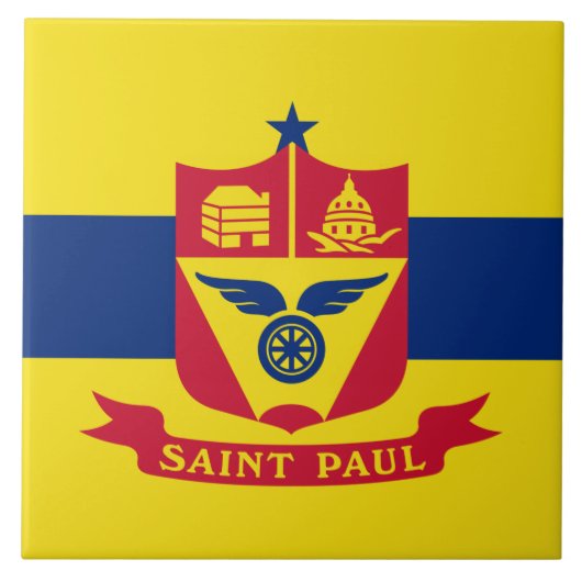 Flagge von Saint Paul (Minnesota) Fliese (Vorderseite)