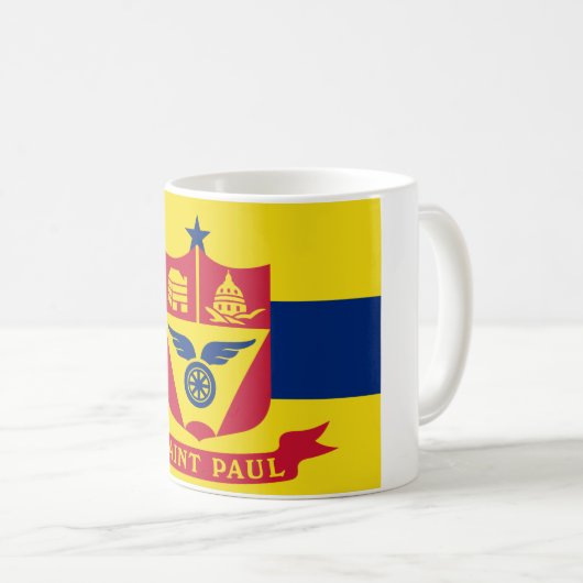 Flagge von Saint Paul (Minnesota) Kaffeetasse (VorderseiteRechts)