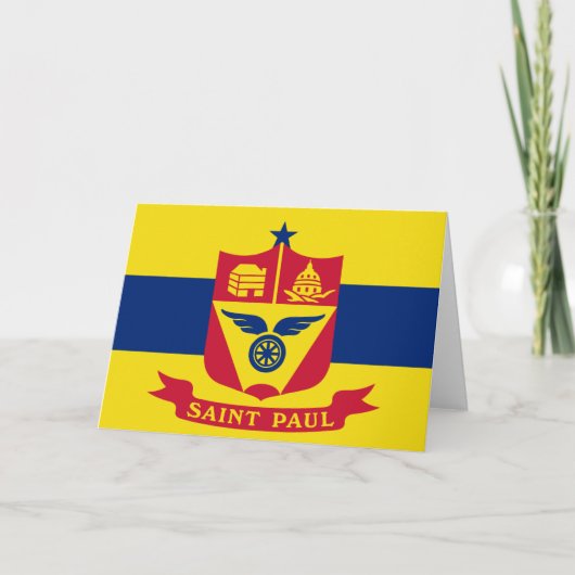 Flagge von Saint Paul (Minnesota) Karte (Vorderseite)