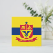 Flagge von Saint Paul (Minnesota) Karte (Stehend Vorderseite)
