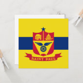 Flagge von Saint Paul (Minnesota) Karte (Vorderseite/Rückseite Beispiel)