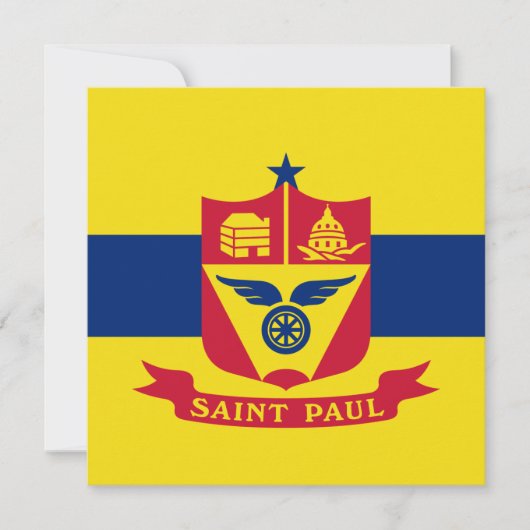 Flagge von Saint Paul (Minnesota) Karte (Vorderseite)