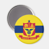 Flagge von Saint Paul (Minnesota) Magnet (Vorderseite/Rückseite)