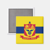 Flagge von Saint Paul (Minnesota) Magnet (Vorderseite/Rückseite)