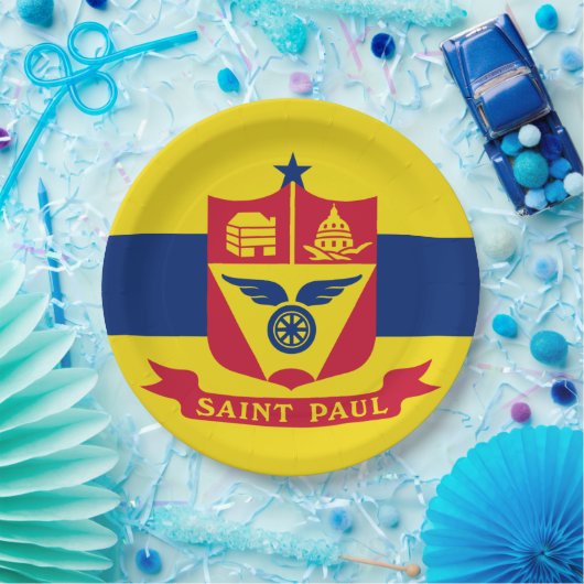 Flagge von Saint Paul (Minnesota) Pappteller (Party)