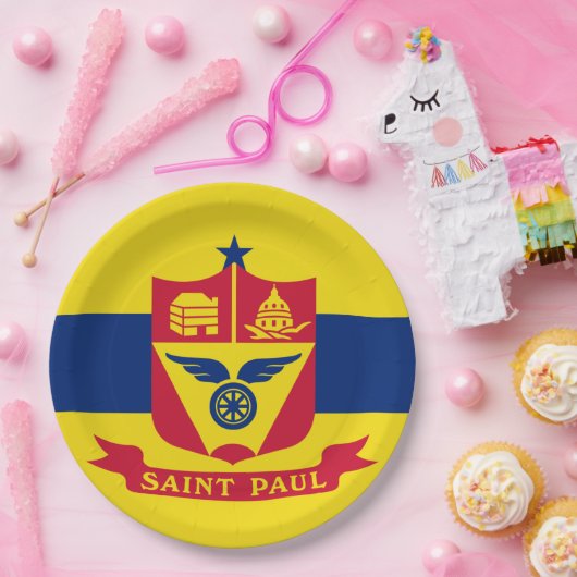 Flagge von Saint Paul (Minnesota) Pappteller (Party)