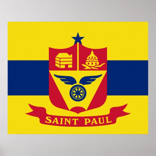 Flagge von Saint Paul (Minnesota) Poster (Vorne)