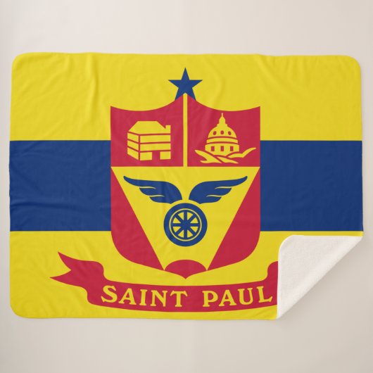 Flagge von Saint Paul (Minnesota) Sherpadecke (Vorderseite (Horizontal))