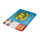 Flagge von Saint Pierre und Miquelon Badematte (Schrägansicht)