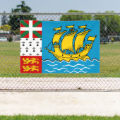 Flagge von Saint Pierre und Miquelon Banner (Insitu)