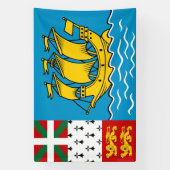 Flagge von Saint Pierre und Miquelon Banner (Vertikal)