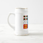 Flagge von Saint Pierre und Miquelon Bierglas (Links)