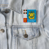 Flagge von Saint Pierre und Miquelon Button (Beispiel)