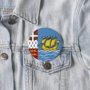 Flagge von Saint Pierre und Miquelon Button