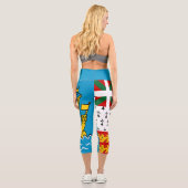 Flagge von Saint Pierre und Miquelon Capri Leggings (Rückseite)