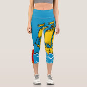 Flagge von Saint Pierre und Miquelon Capri Leggings (Vorderseite)