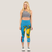 Flagge von Saint Pierre und Miquelon Capri Leggings (Vorderseite)