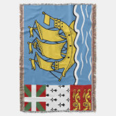 Flagge von Saint Pierre und Miquelon Decke (Vorderseite Vertikal)