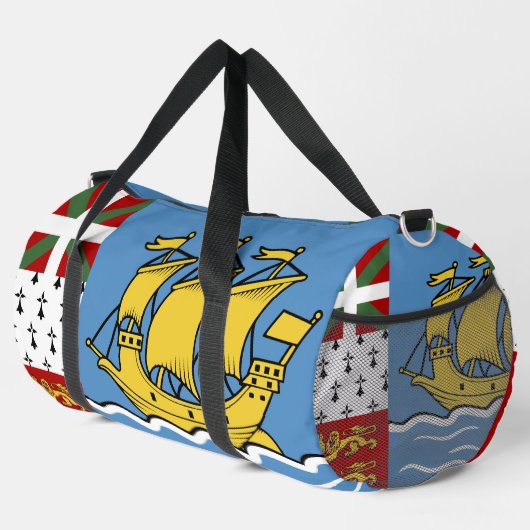 Flagge von Saint Pierre und Miquelon Duffle Bag (Rechte Ecke)