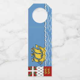 Flagge von Saint Pierre und Miquelon Flaschenanhänger