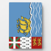 Flagge von Saint Pierre und Miquelon Fotoplatte (Vorderseite)
