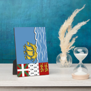 Flagge von Saint Pierre und Miquelon Fotoplatte