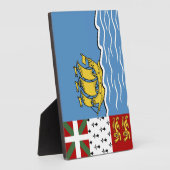 Flagge von Saint Pierre und Miquelon Fotoplatte (Seite)