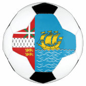 Flagge von Saint Pierre und Miquelon Fußball (Vorderseite)