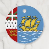 Flagge von Saint Pierre und Miquelon Geschenkanhänger (Rückseite)