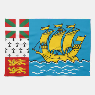 Flagge von Saint Pierre und Miquelon Geschirrtuch