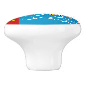 Flagge von Saint Pierre und Miquelon Keramikknauf (Seitenansicht)