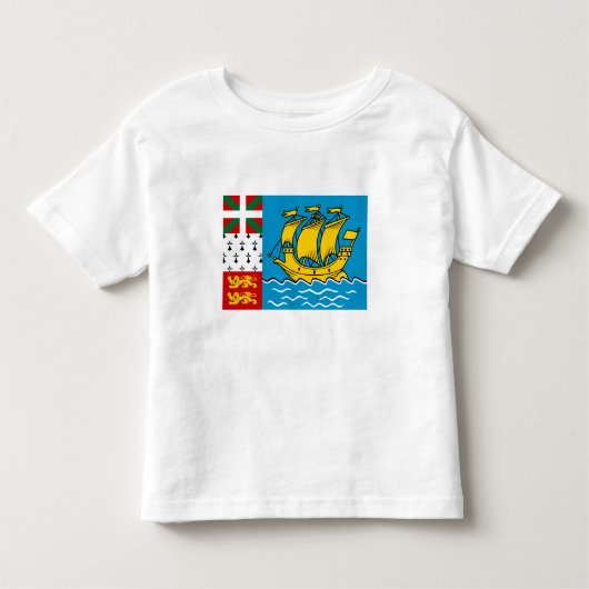 Flagge von Saint Pierre und Miquelon Kleinkind T-shirt (Vorderseite)