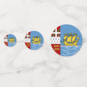 Flagge von Saint Pierre und Miquelon Konfetti (Vorderseiten)