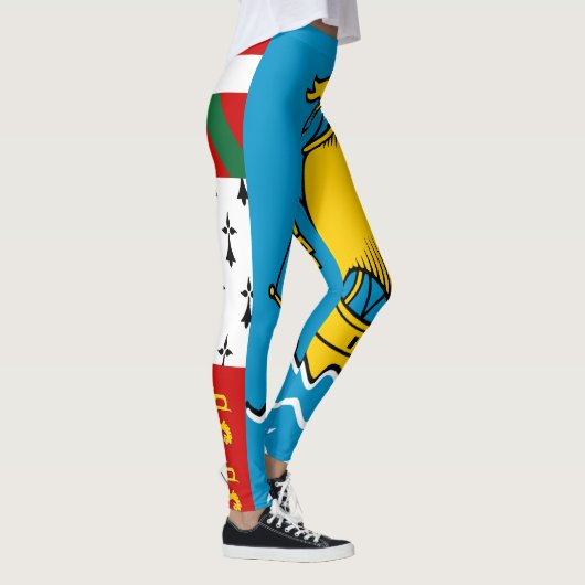 Flagge von Saint Pierre und Miquelon Leggings (Rechts)