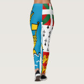 Flagge von Saint Pierre und Miquelon Leggings (Rückseite)