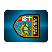Flagge von Saint Pierre und Miquelon Magnet (Horizontal)