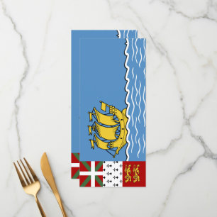 Flagge von Saint Pierre und Miquelon Menükarte