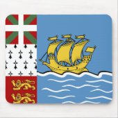 Flagge von Saint Pierre und Miquelon Mousepad (Vorne)